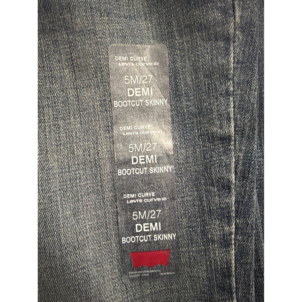 NWT Levis Demi Curve Bootcut Skinny Jeans Womens 5M 27 Low Rise Medium Wash - Picture 6 of 9